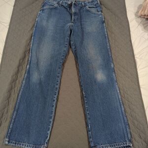 Unifirst Men's Blue Denim Jeans 36x34 (34x30) 100% Cotton Straight Leg
